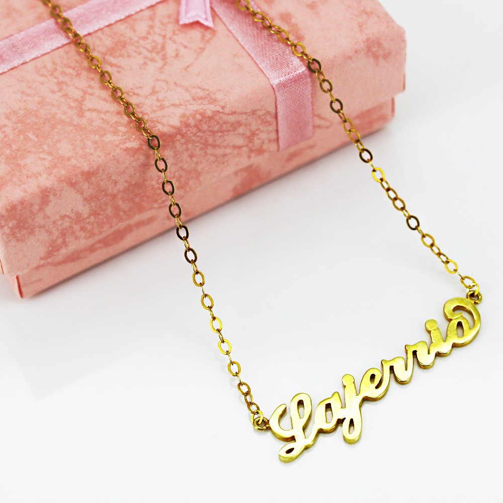 Gold S925 Silver Personalized Name Necklace 