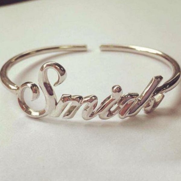 Nice S925 Silver Personalized Name Bangles