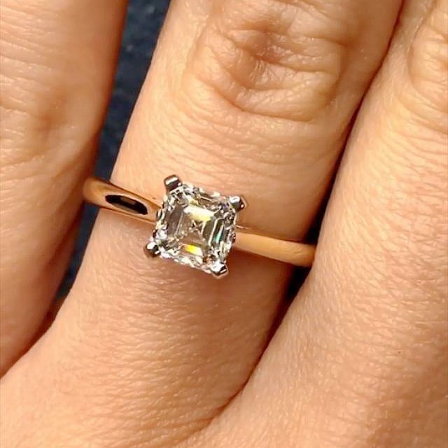 Princess Cut White Sapphire 925 Sterling Silver Gold Engagement Rings