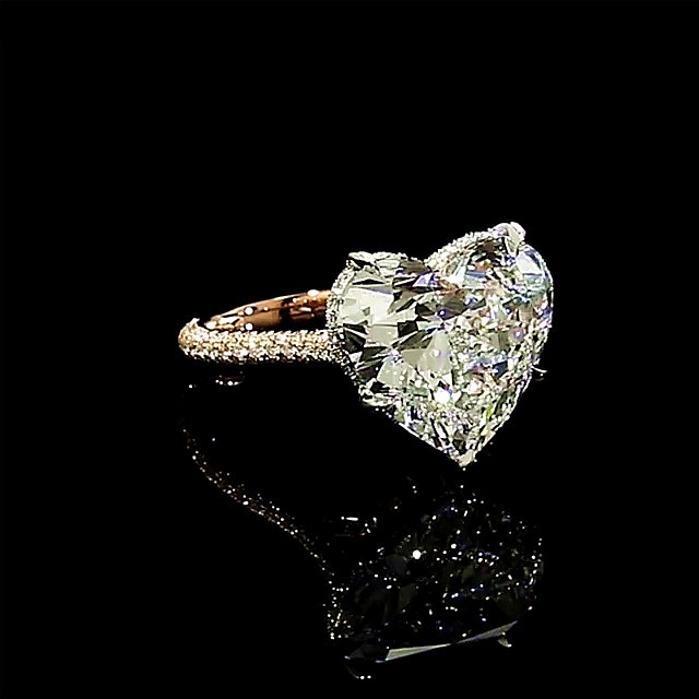 Heart Cut White Sapphire Gold 925 Sterling Silver Engagement Rings