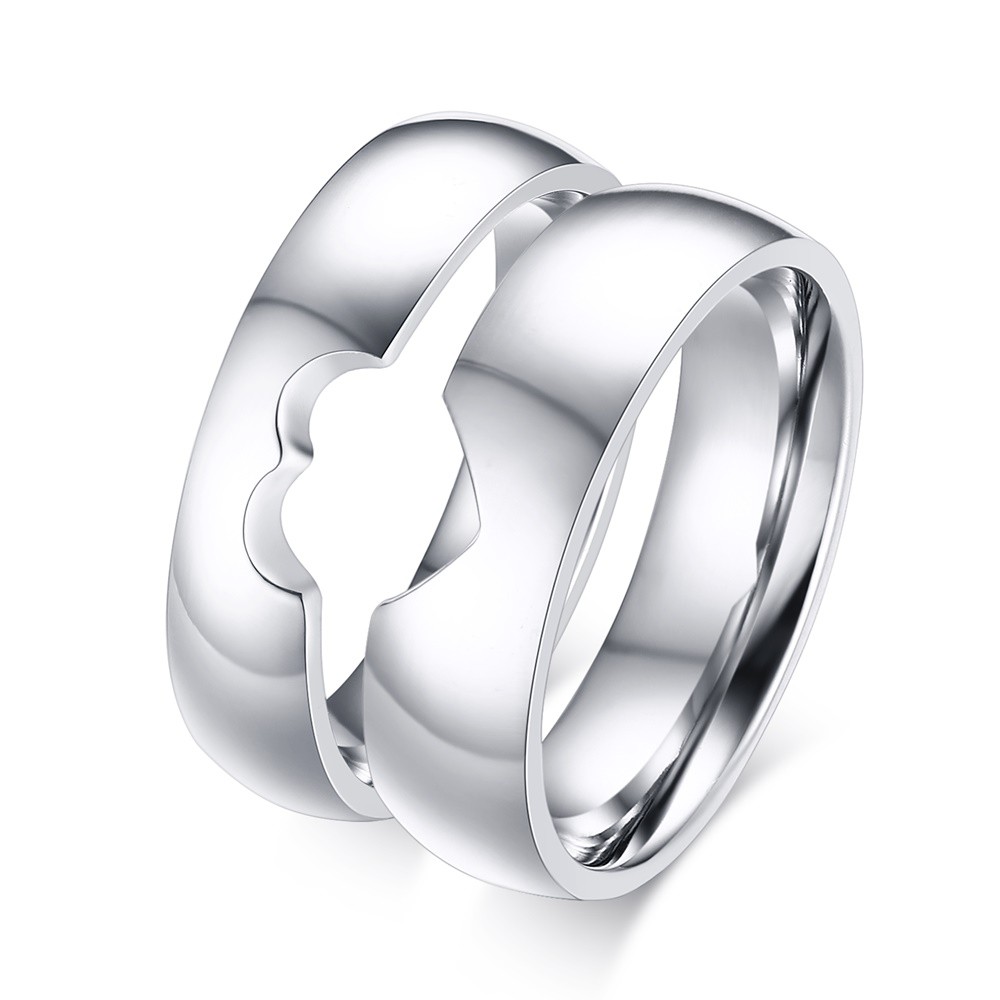Special Design Titanium Steel Promise Ring for Couples