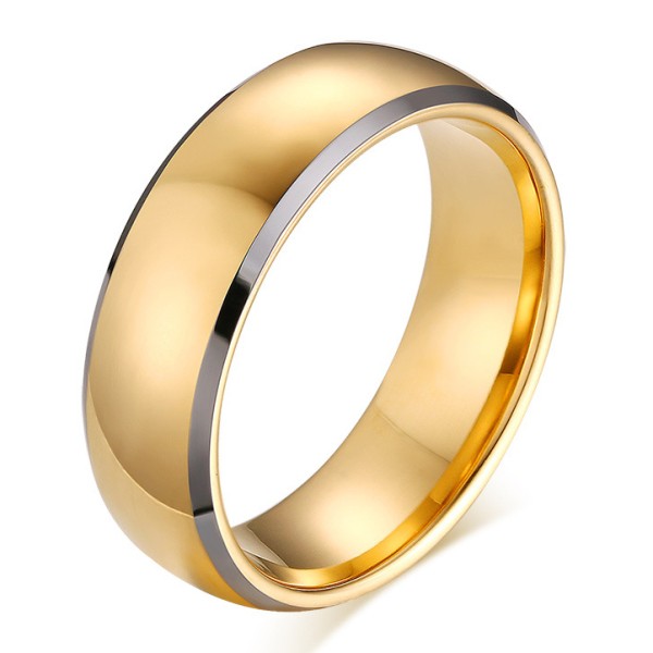 Tungsten Gold Color Men's Ring
