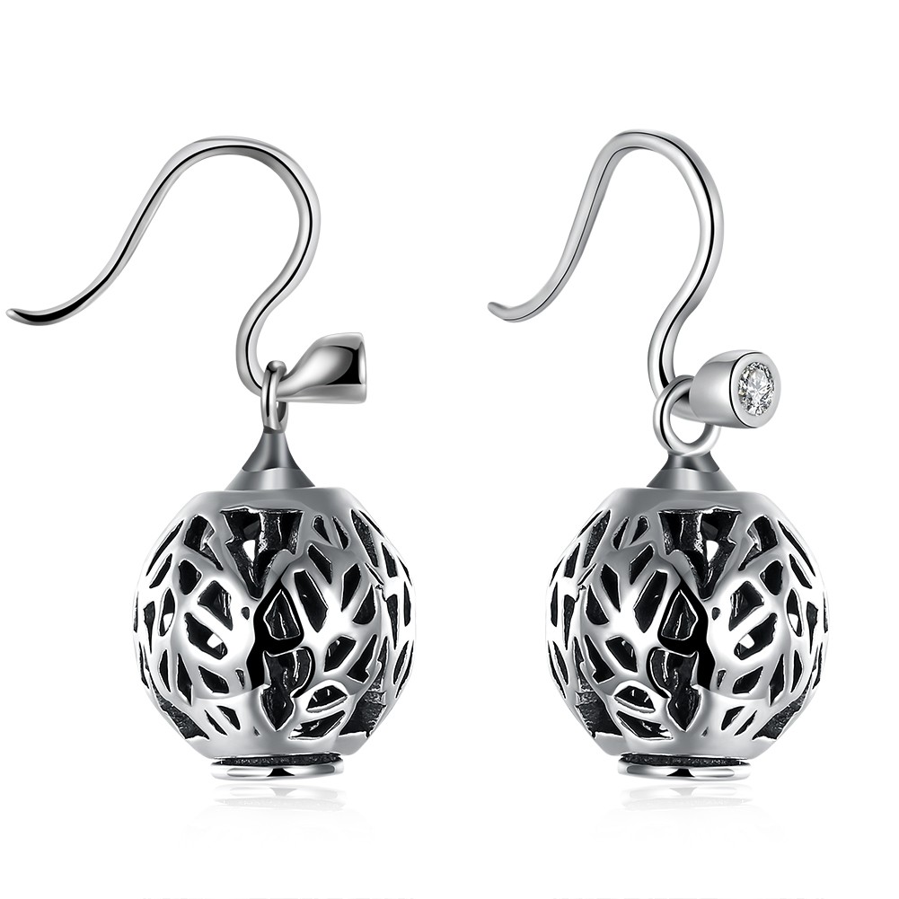 Art Deco Hollow Out S925 Silver Earrings