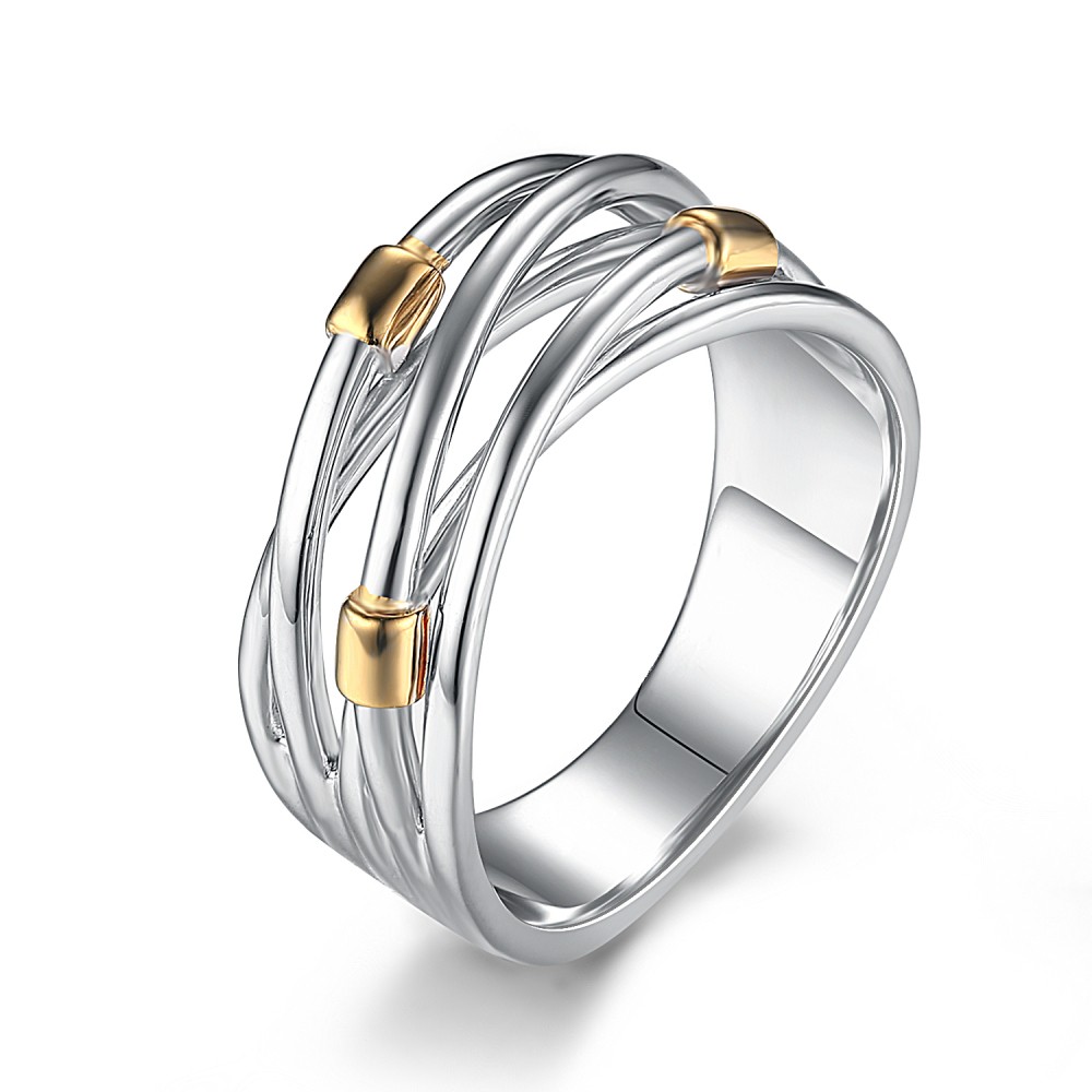 Intertwined Sterling Silver Cocktail Ring