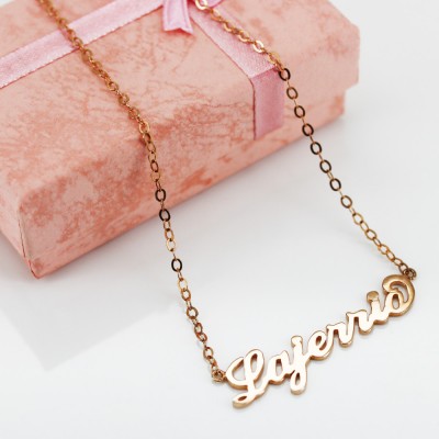 Rose Gold S925 Silver Personalized Name Necklace