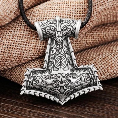 Vintage Viking Raven Amulet Necklace