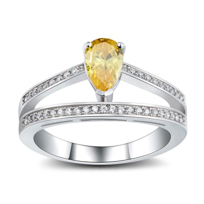 Pear Cut Topaz Sterling Silver Cocktail Ring