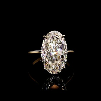 Oval Cut White Sapphire Gold 925 Sterling Silver Engagement Rings