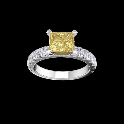 Asscher Cut Topaz 925 Sterling Silver Engagement Rings