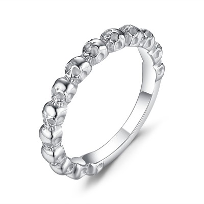 Attractive Sterling Silver Women's Skull Ring
