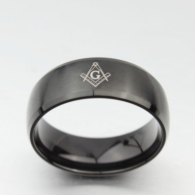 Cool Black Titanium Steel Men's Ring