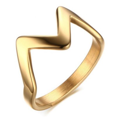 Titanium Fabulous Gold Promise Rings For Her