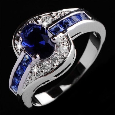 Oval Cut Blue Sapphire Engagement Rings