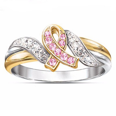 Pink and White Sapphire Knot Rings
