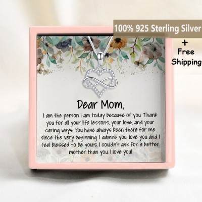 S925 Sterling Silver 8 Character Love Simple Necklace Mother's Day Gift