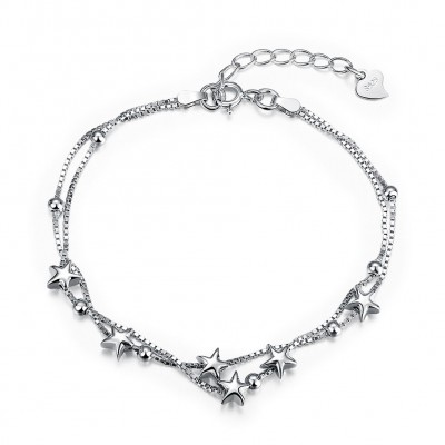 Lovely Stars Pendant S925 Silver Bracelets