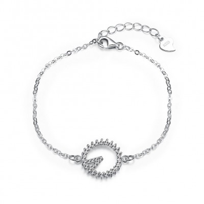 Lovely Round Pendant S925 Silver Bracelets