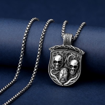 Men's Punk Skull Gothic Necklace