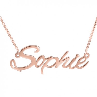 925 Sterling Silver Rose Gold Personalized Name Necklace
