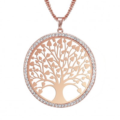 "Tree Of Life" Rose Gold Pendant Necklace