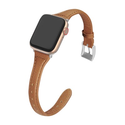 Leather Watch Thin Wristband Compatible with Apple Watch Band  for iWatch Series 6/5/4/3/2/1/SE