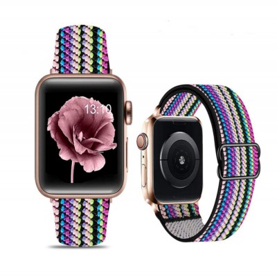 Stretchy Nylon Soft Band Compatible with Apple Watch Bands for iWatch Series 6/5/4/3/2/1/SE