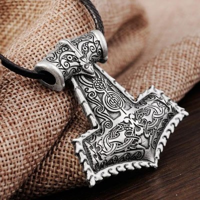 Vintage Viking Raven Amulet Necklace