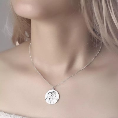 Photo Engraved Tag Necklace