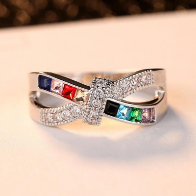 Unique Colorful Engagement Ring