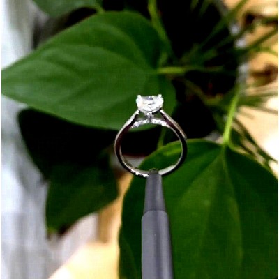 Heart Cut White Sapphire 925 Sterling Silver Engagement Rings