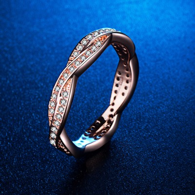 Simple Rose Gold Womens Wedding Band