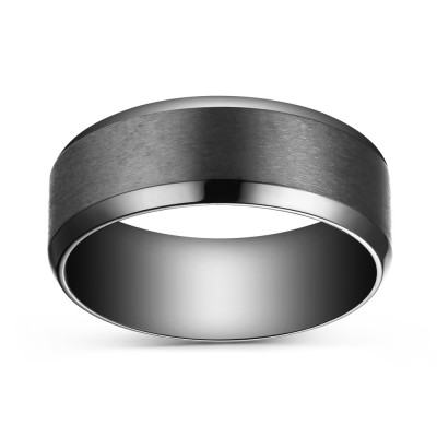 Titanium Nice Black Men's Ring