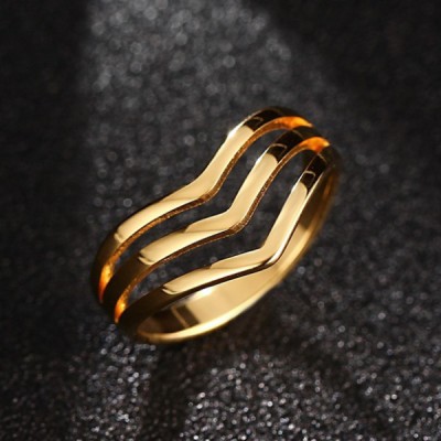 Titanium Nice Gold Promise Rings For Her