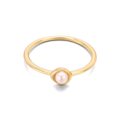 Pearl Gold 925 Sterling Silver Engagement Rings