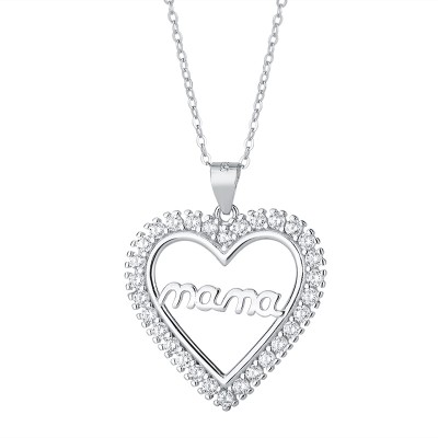 S925 Sterling Silver Fashion MOM Love Necklace Mother's Day Gift