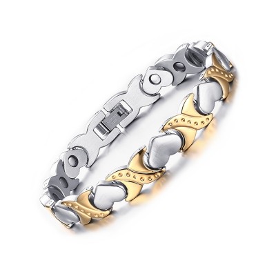 Silver and Gold 925 Sterling Silver Bracelet