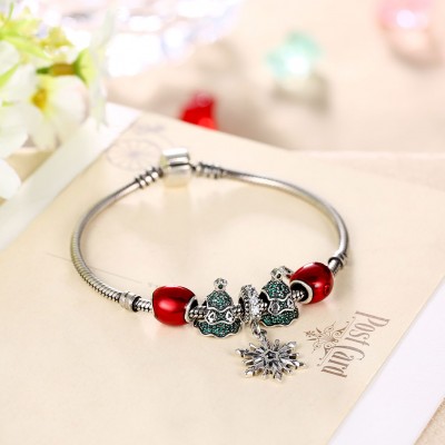 Red Hearts Apple Accessories S925 Silver Bracelets