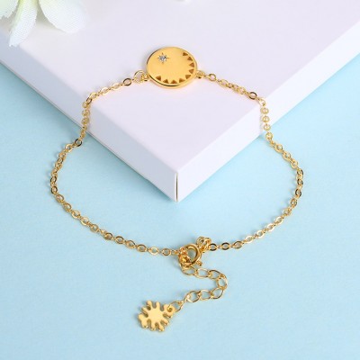 Rose Gold/Silver/Gold Flower Pendant S925 Silver Unique Bracelets