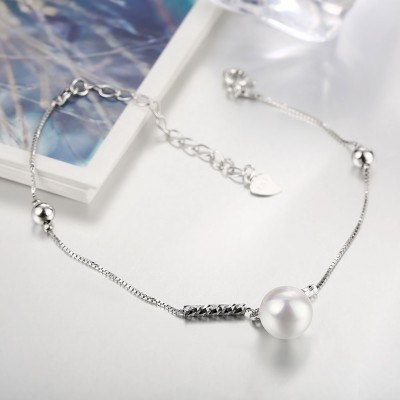 White/Pearl Pink Pearl S925 Silver Bracelets