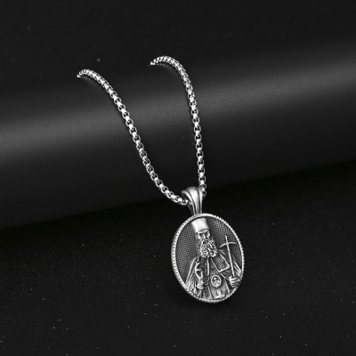 Men's Religious Christian Titanium Steel Necklace