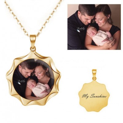 925 Sterling Silver Personalized Photo Necklace