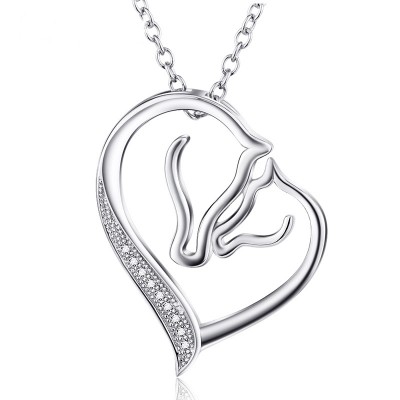 Maternal Love 925 Sterling Silver Zircon Necklace