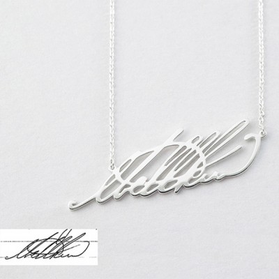 925 Sterling Silver Personalized Signature Name Necklace