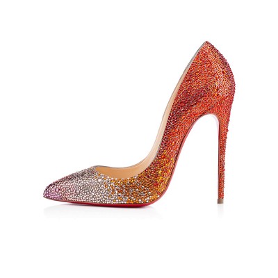 Women's Sparkling Glitter Peep Toe with Rhinestone Stiletto Heel High Heels