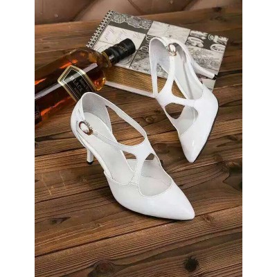 Women's Cone Heel Patent Leather Closed Toe With Buckle Sandals Shoes