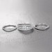 Round Cut White Sapphire 925 Sterling Silver 3 Piece Ring Sets