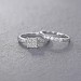 Princess Cut 925 Sterling Silver White Sapphire Ring Sets