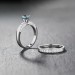 Round Cut Aquamarine 925 Sterling Silver Ring Sets
