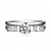 Round Cut White Sapphire 925 Sterling Silver Art Deco Ring Sets