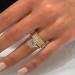 Round Cut White Sapphire 925 Sterling Silver Rose Gold Bridal Sets